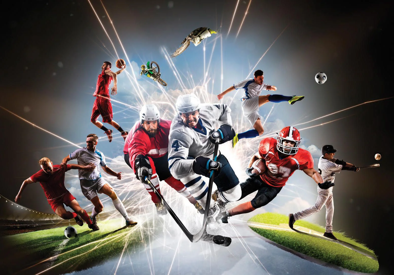 Pertandingan sepak bola sebagai contoh kartu event olahraga
