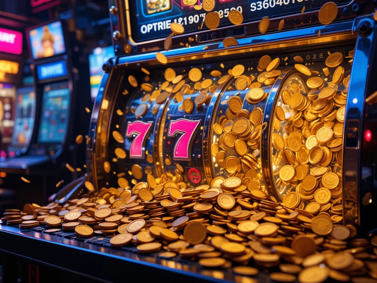 Tampilan visual permainan slot GEBYAR4D dengan reel dan simbol berwarna